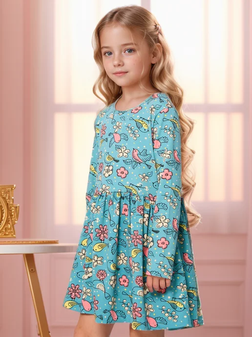Платье с длинным рукавом в садик Girls & Boys GAS28-003