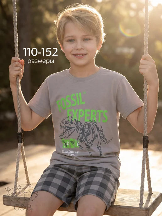 Пижама детская с шортами в садик Girls & Boys GUZ-2042