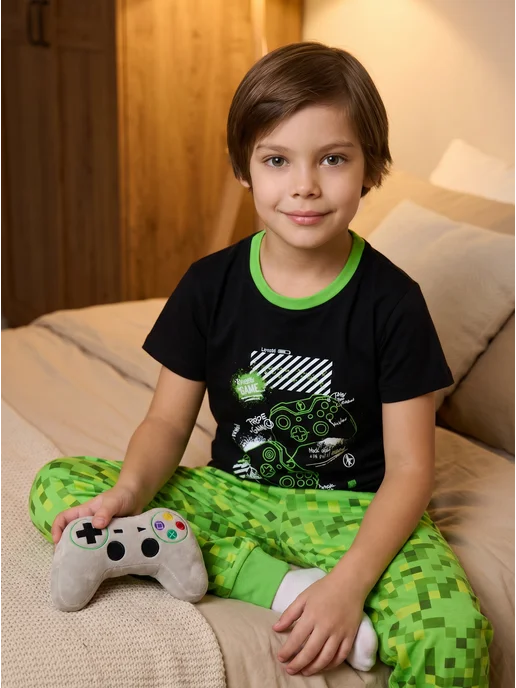 Пижама детская со штанами домашний костюм Girls & Boys GUZ-3018