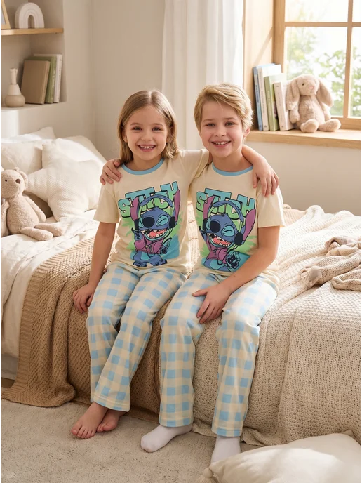 Пижама детская со штанами домашний костюм Girls & Boys GUZ-3034