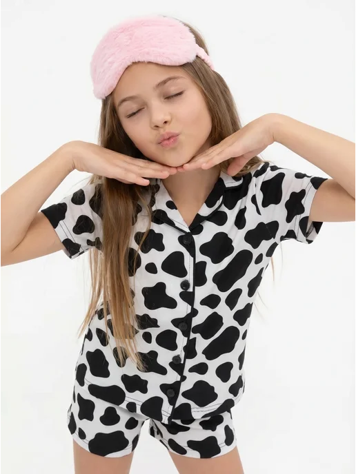 Пижама детская с шортами домашний костюм Girls & Boys GUZ-515