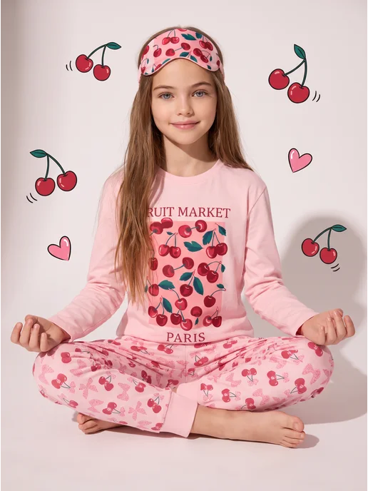 Пижама детская со штанами домашний костюм Girls & Boys GUZ-618