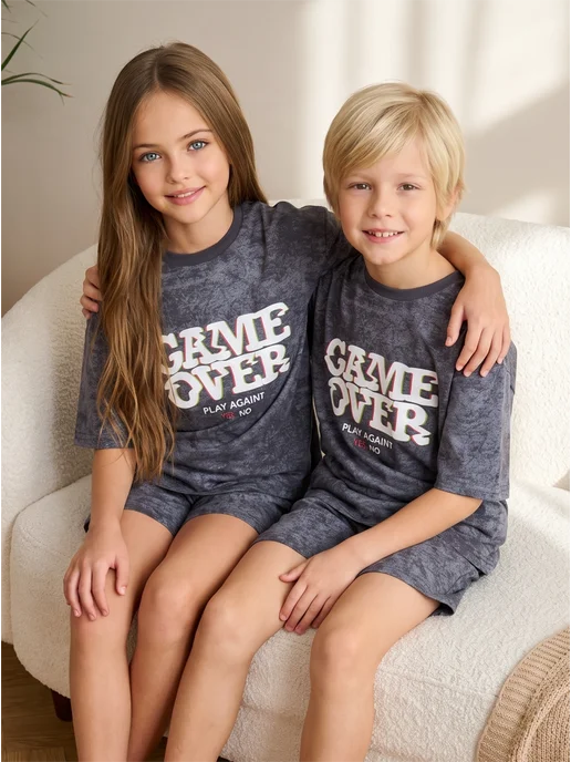 Костюм с шортами и футболкой в детский сад Girls & Boys KUZ-310